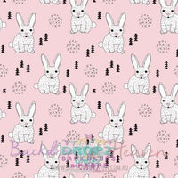 Backdrop - Easter Rabbits Pink