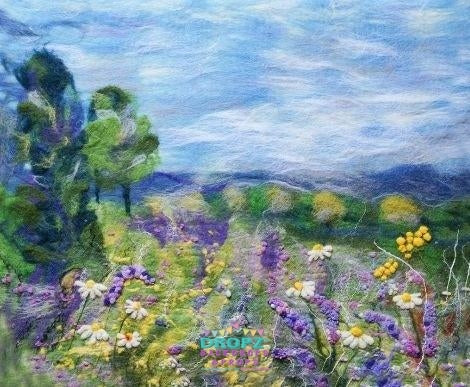 Backdrop - Felted Floral Field