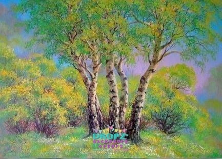Backdrop - Painted Portrait Trees