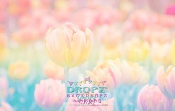 Backdrop - Rainbow Tulip Floral Portrait