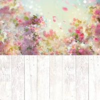 Backdrop - Soft Floral & Wood Combo