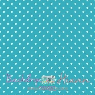 Backdrop - Teal Polka Dots