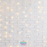 Backdrop - White Brick Fairy Lights Backdrop